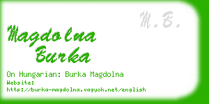 magdolna burka business card